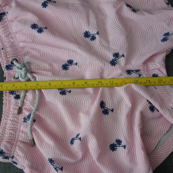 Vintage Summer Pink & White with Blue Palm Trees Size M Bathing Suit - Picture 13 of 15